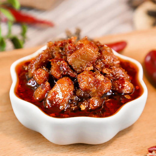 茂德公香辣鸡丁酱农家自制下饭菜蒜蓉辣酱剁椒拌饭拌面酱225g*2 商品图3