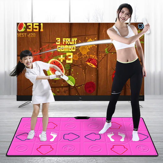 HTASK宏太无线双人HDMI 1080P高清PU材质加厚体感娱乐健身毯 内置64款双人体感游戏 商品图2