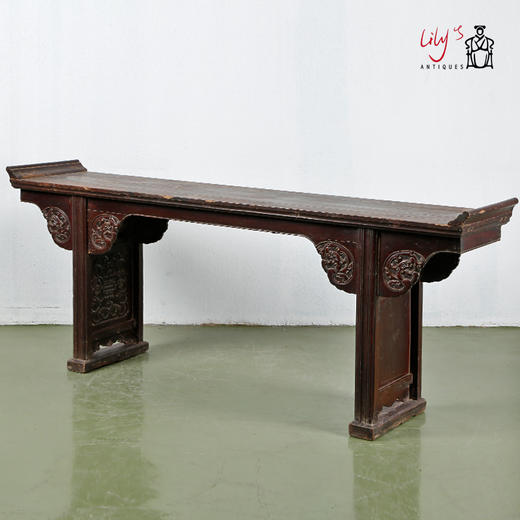 华伦古典家具 雕龙条案 实木 中式仿古 玄关桌 案台 案几 条几 供桌 商品图2