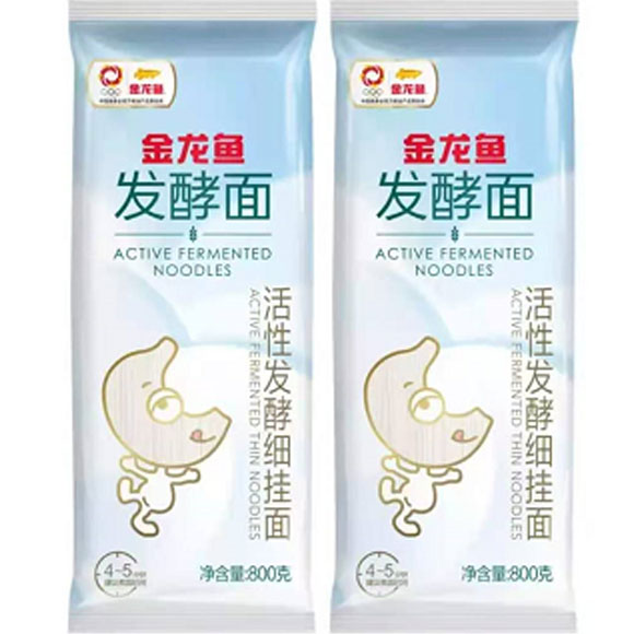 【9.9元/把】金龙鱼活性发酵细/圆挂面800g