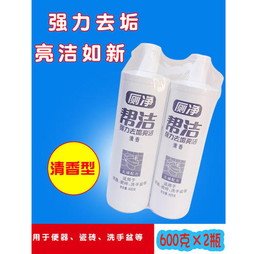 【9.9元/套】帮洁(多码4446)厕净600g+600g（1003402） 商品图0