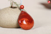 南红随形吊坠 | 明艳柿子红带火焰纹，饱满水滴形，纹路独特，千变莫测 商品缩略图1