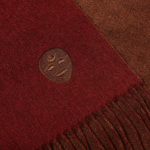 醍醐x迦入 100%牦牛绒围巾 【棕红浅咖双面双色】温暖透气 可作披肩围巾 男女皆适宜 商品图3