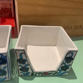 手绘郁金香陶瓷便签盒010099