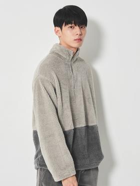 8seconds Wool fleece浅灰色羊毛高领拉链T恤 男款#260Y41DY12JPY带授权招加盟代理