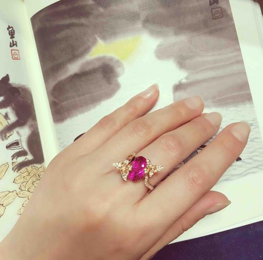 ONLY系列 比翼·18K镶碧玺和钻石 戒指 商品图3