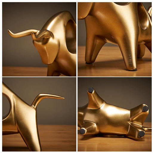 【家居摆件】*北欧创意现代金牛轻奢小摆件酒柜电视柜办公桌面家居装饰品摆设 商品图2