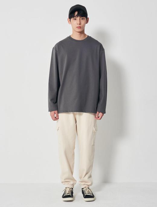 8seconds Tencel high collar灰染标签长袖T恤 男款#260X41DYB4JPY带授权招加盟代理 商品图1