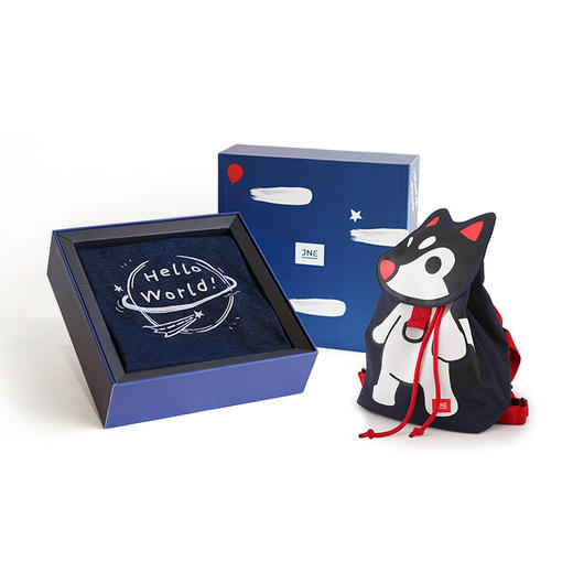 【JNE定制蓝染儿童礼盒】JNE x Pure Blue Japan 联名系列，背包+T恤童装HelloWorld蓝染儿童定制款礼盒，亲子送礼推荐，潮娃必备！ 商品图3