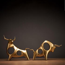 【家居摆件】*北欧创意现代金牛轻奢小摆件酒柜电视柜办公桌面家居装饰品摆设