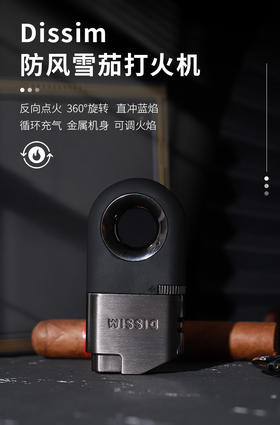 【雪茄款，装逼/帅diao】360°倒置防风反向旋转打火机