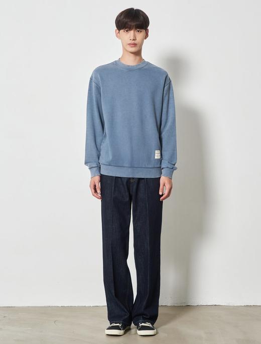 8seconds Mock collarr 蓝色颜料染色运动衫男款#260841EY3PJPY带授权招加盟代理 商品图1