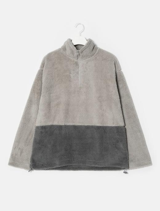 8seconds Wool fleece浅灰色羊毛高领拉链T恤 男款#260Y41DY12JPY带授权招加盟代理 商品图3