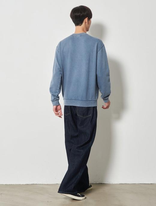 8seconds Mock collarr 蓝色颜料染色运动衫男款#260841EY3PJPY带授权招加盟代理 商品图3