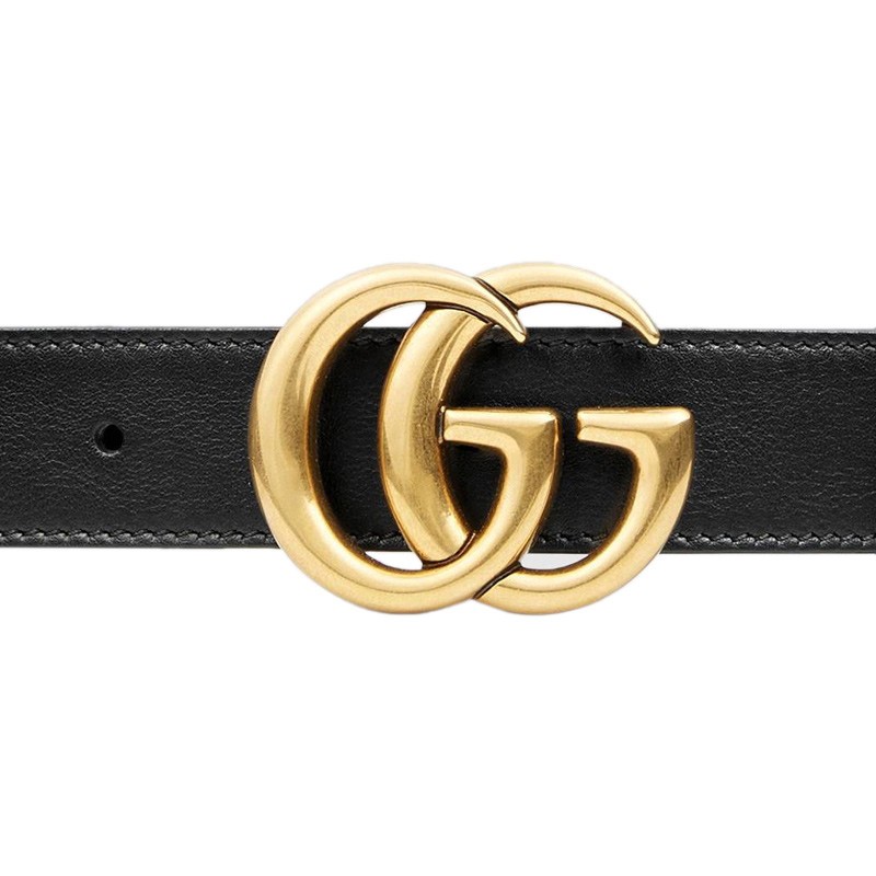 GUCCI/古驰 男士黑色双G带扣皮革腰带 414516-AP00T-1000JPY带授权招加盟代理