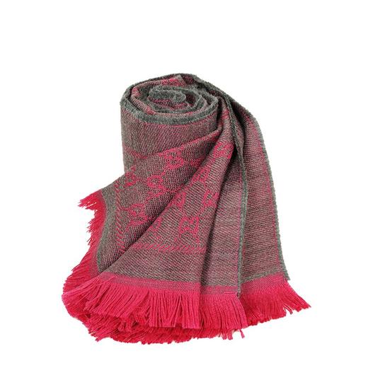 GUCCI/古驰 女士灰粉色GG提花羊毛围巾 411115-3G200-1372JPY带授权招加盟代理 商品图3