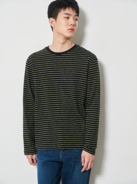 8seconds Cotton crew neck黑色棉质条纹T恤 男款#420741CY15JPY带授权招加盟代理 商品图2