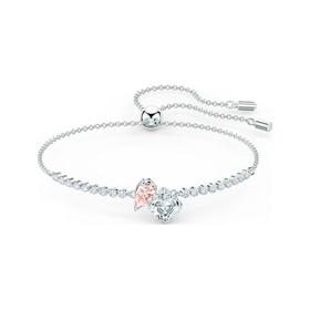 SWAROVSKI/施华洛世奇 女士粉红色双心手链 5517120JPY带授权招加盟代理