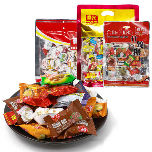 什锦糖300g/500g/550g 袋装 多种口味混合年货糖果 商品图2