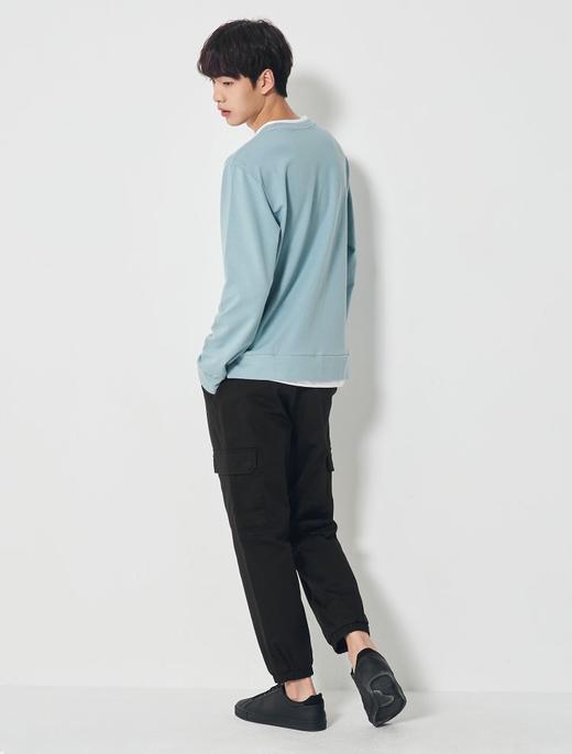 8seconds Cotton crew neck 天蓝色梭织长袖T恤男款#420841AY1QJPY带授权招加盟代理 商品图3