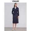 VIMAGE纬漫纪品牌女装春季新款洋气显瘦长款收腰气质风衣外套VA2104103 商品缩略图0