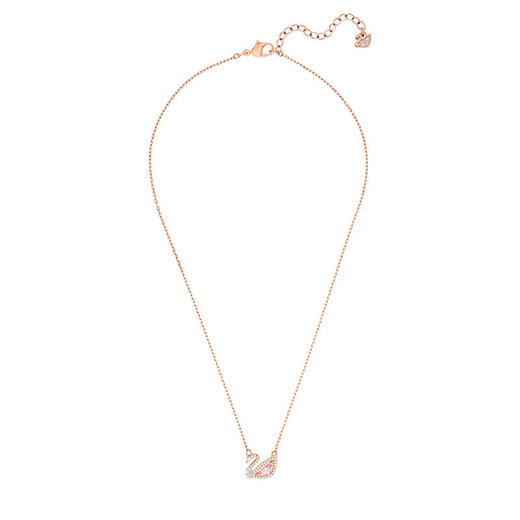 SWAROVSKI Dazzling Swan 天鹅粉色仿水晶项链女锁骨链 546998JPY带授权招加盟代理 商品图1