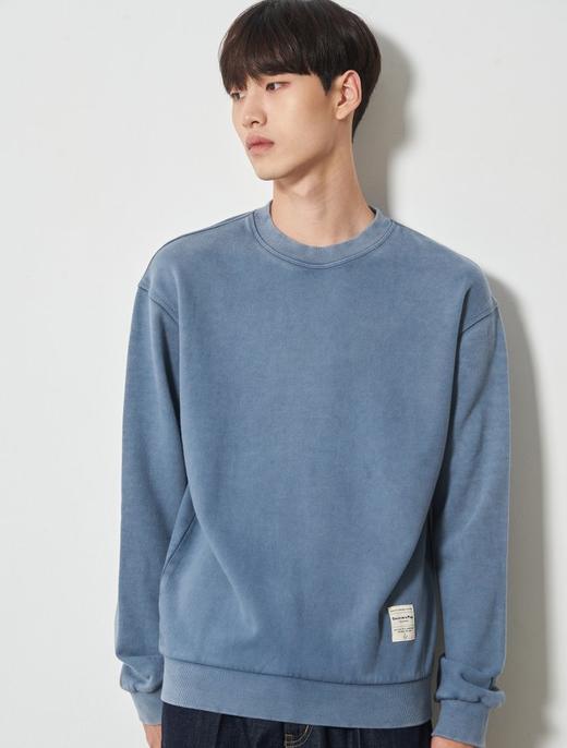 8seconds Mock collarr 蓝色颜料染色运动衫男款#260841EY3PJPY带授权招加盟代理 商品图0