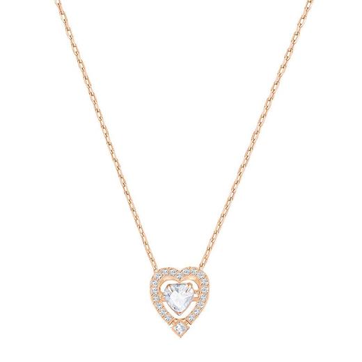 SWAROVSKI/施华洛世奇 玫瑰金色跳动的心女锁骨女士项链 5284188JPY带授权招加盟代理 商品图0