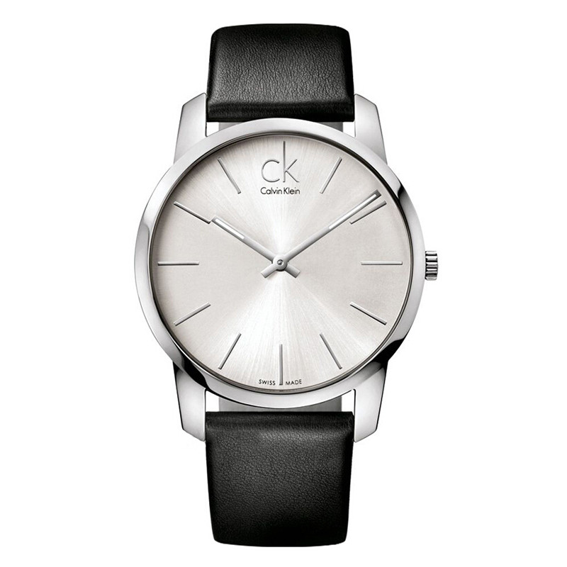 CALVIN KLEIN/卡文克莱 男款皮表带石英表 K2G211C6JPY带授权招加盟代理