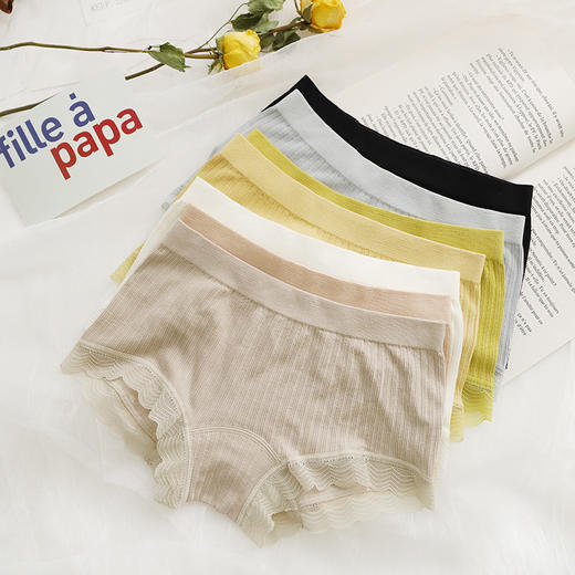 薄款夏季蚕丝档一分安全裤无痕蕾丝中腰女内裤小平脚裤真丝防走光 商品图1