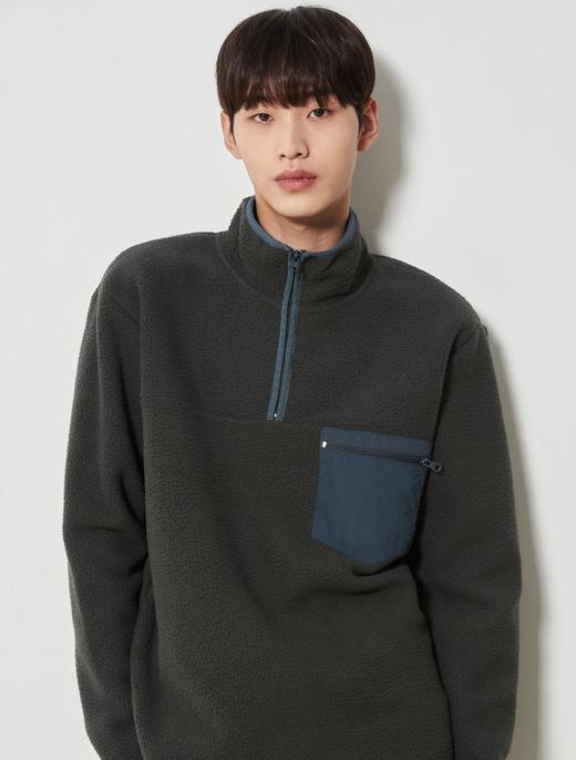 8seconds Fleece Art彩色口袋半拉链T恤男款#420X41EY24JPY带授权招加盟代理 商品图0