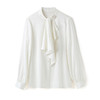 丁摩 新款重磅真丝衬衫女长袖纯色桑蚕丝衬衫个性飘带上衣Q121016-DA499 商品缩略图10