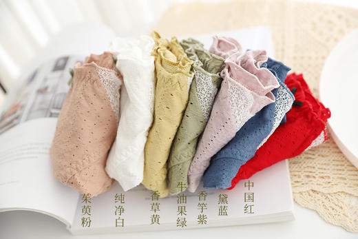 原创3D浮雕蕾丝感镂空棉女内裤纯棉提花日系抗菌三角裤小清新 商品图1