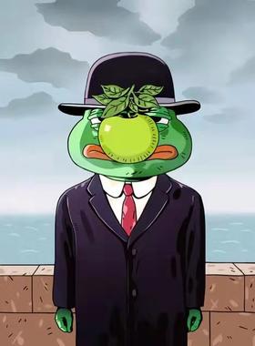 PEPE版画 戴黑帽的佩佩