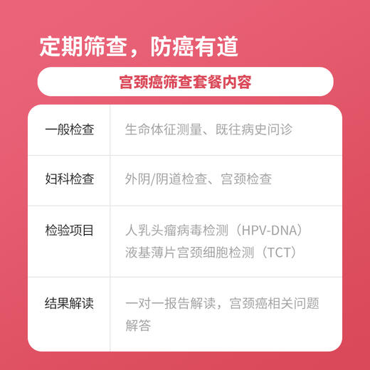 宫颈癌筛查套餐* 商品图1