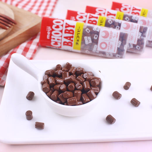 日本进口零食品 Meiji明治 Choco Baby迷你牛奶巧克力豆盒 102g（126760） 商品图2