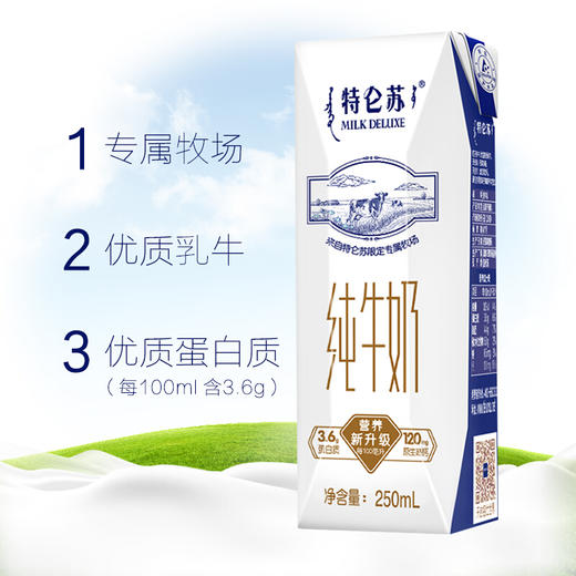 蒙牛特仑苏纯牛奶250ml*12 商品图1
