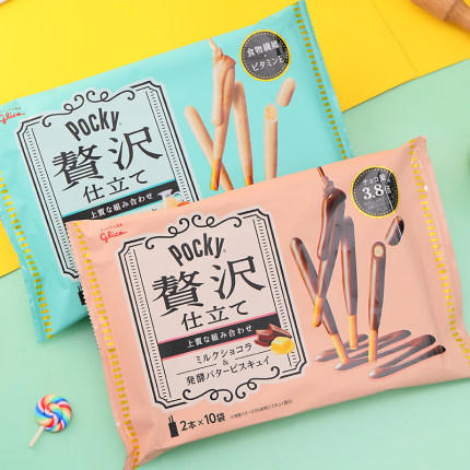 日本进口零食格力高 POCKY巴旦木巧克力饼干棒 110g（511972） 商品图2