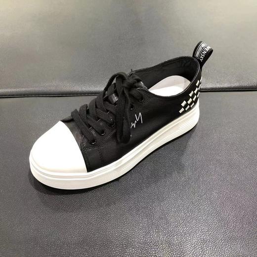 lfgj jeans bd905  牛皮时尚休闲 百搭编织款系带女单鞋 商品图0