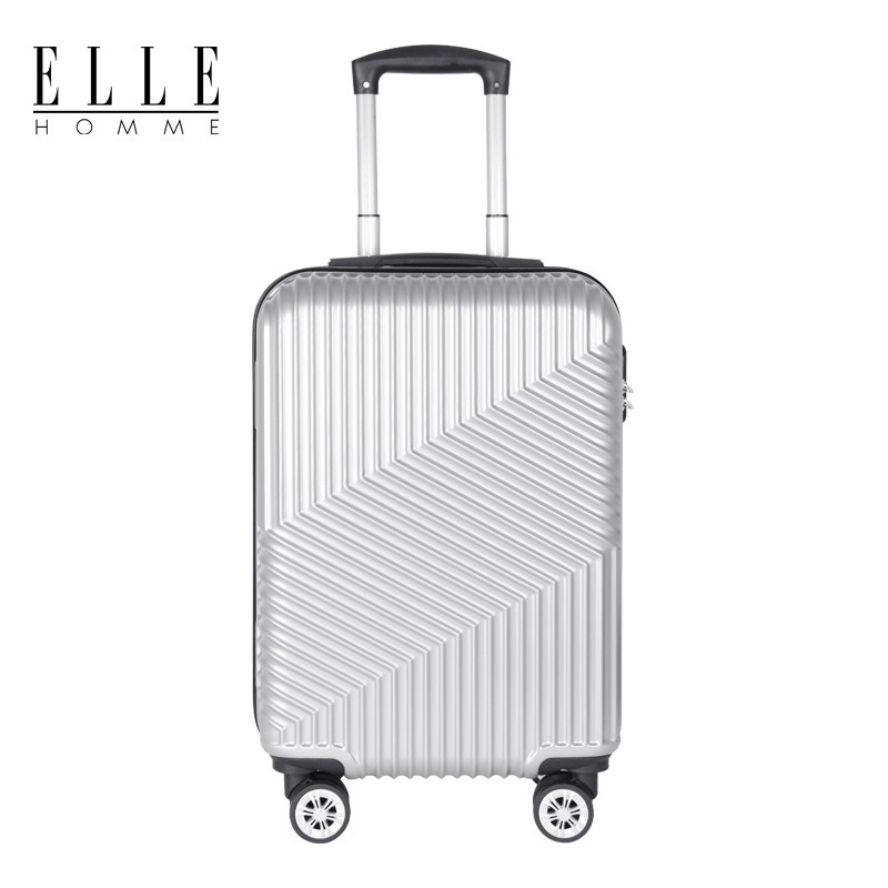 ELLE HOMME 时尚防刮拉杆箱万向轮银色 20寸JPY带授权招加盟代理
