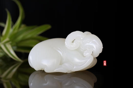 和田玉（白玉）籽料挂件--羊如意 94.98g 商品图0