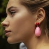 北京仓｜Eshvi-DROP-RED AND PINK 耳夹［英国设计师］ 商品缩略图0
