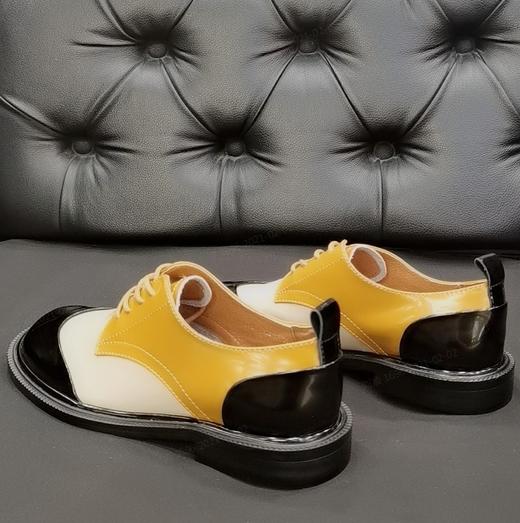 LFGJ12401低跟圆头平底深口单鞋经典英伦复古文艺小皮鞋 商品图2