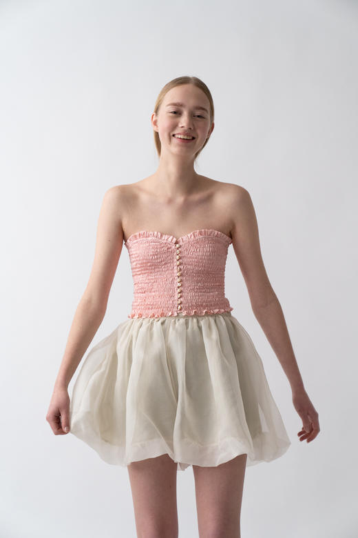 高腰真丝花苞短裤 商品图5