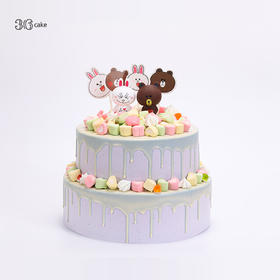 布朗熊可妮兔双层鲜果戚风蛋糕