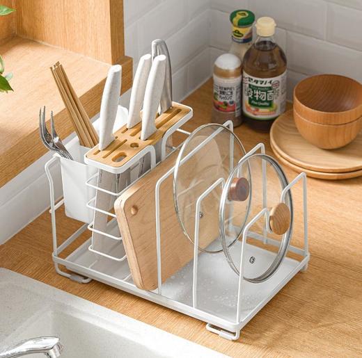 【置物架】*纳川厨房置地款多功能一体收纳菜板架 商品图1