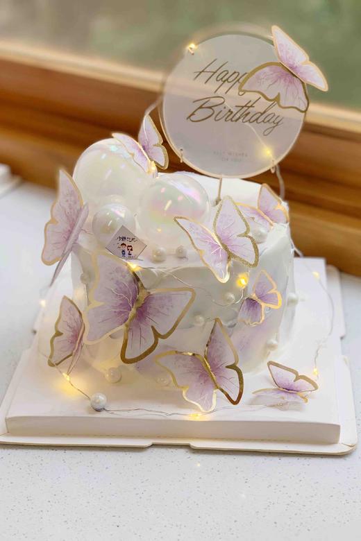 梦幻蝴蝶奶油蛋糕 下单前请仔细阅读商品 商品图0