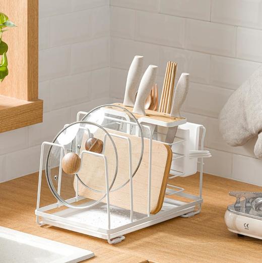 【置物架】*纳川厨房置地款多功能一体收纳菜板架 商品图0