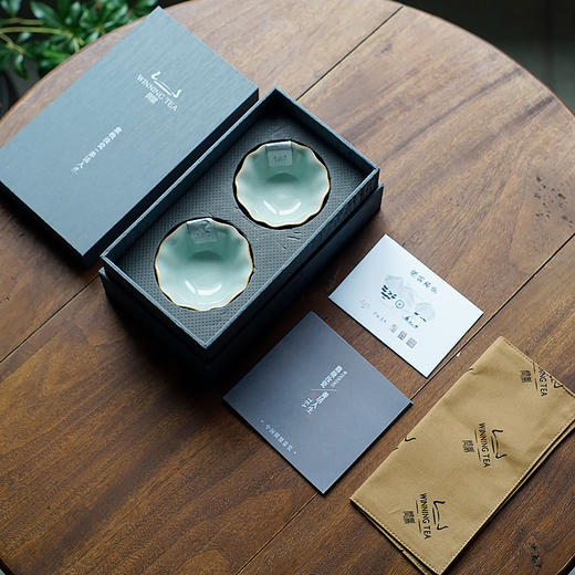 【问鼎】【黛蓝祥瑞杯2入】景德镇茶盏小茶杯个人陶瓷茶具品茗杯单杯 商品图2