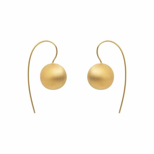 北京仓｜Eshvi-BALL GOLD-丝缎金 耳环［英国设计师］ 商品图1
